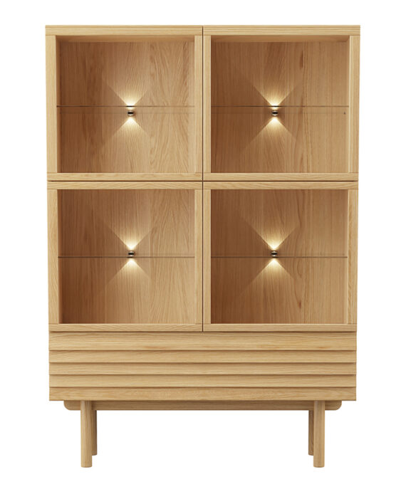 Casø 777 highboard front rette ben oljet eik