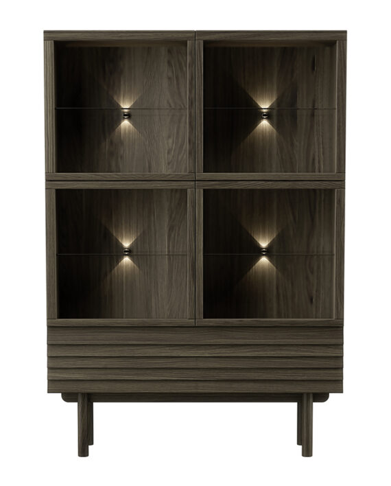 Casø 777 highboard front rette ben røket eik